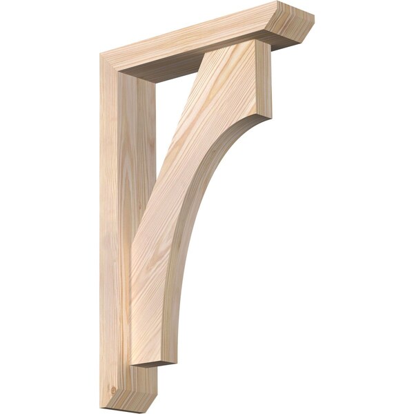Ekena Millwork Westlake Slat Smooth Bracket w/ Offset Brace, Douglas Fir, 3 1/2"W x 14"D x 22"H BKT0402X14X22WTL06SDF - main